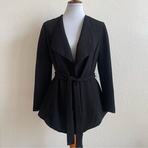 Adrianne Vittadini Casual Blazer Jacket Womens  Medium Open Tie Front Corpcore